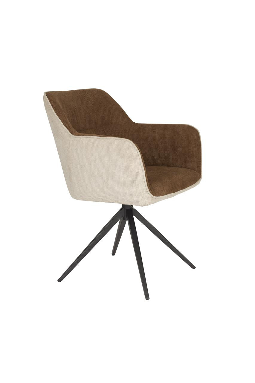 eetkamerstoel Daley Beige/Brown MF 2 stuks