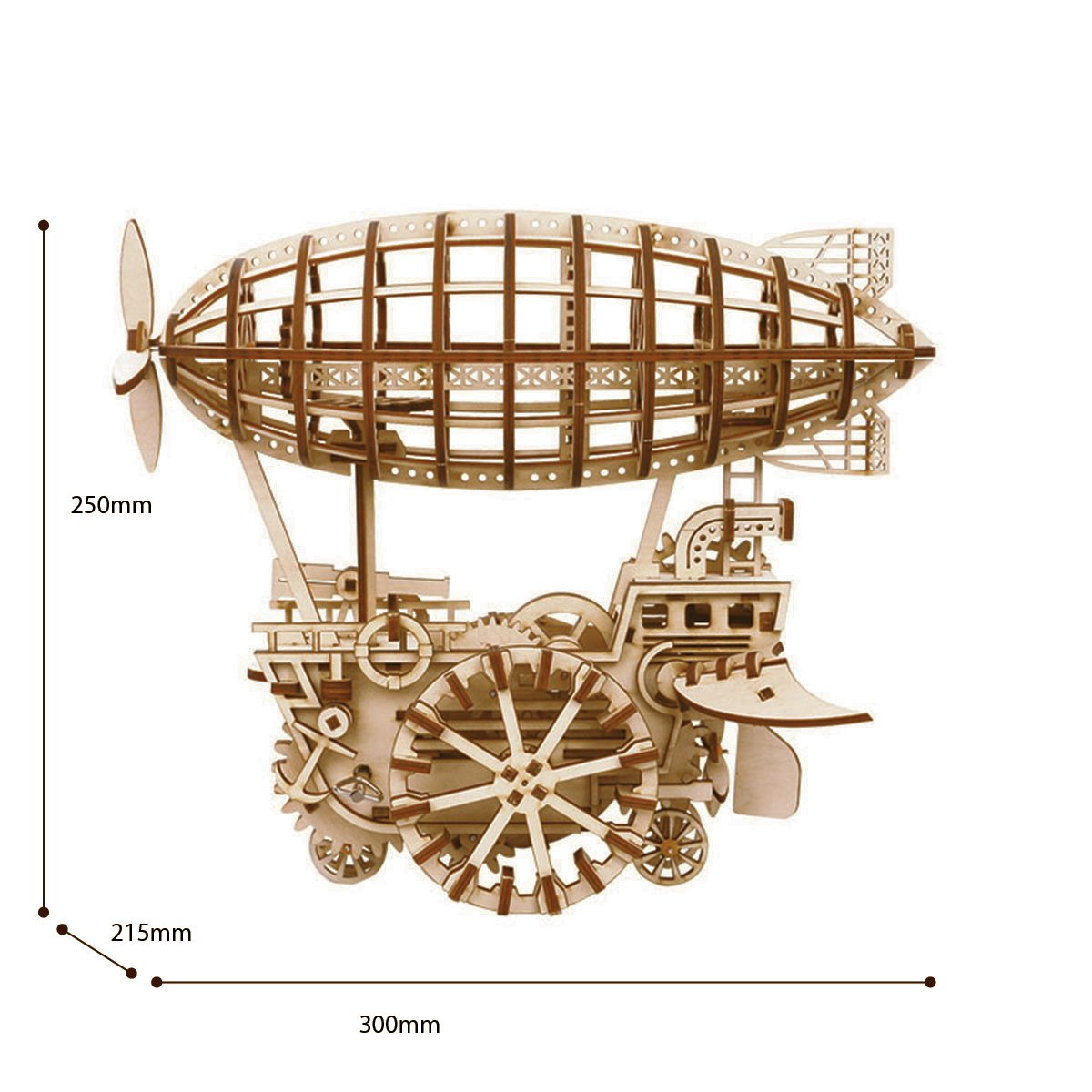 Houten Puzzel 3D Airship, Robotime, LK702, 30x21,5x25cm.