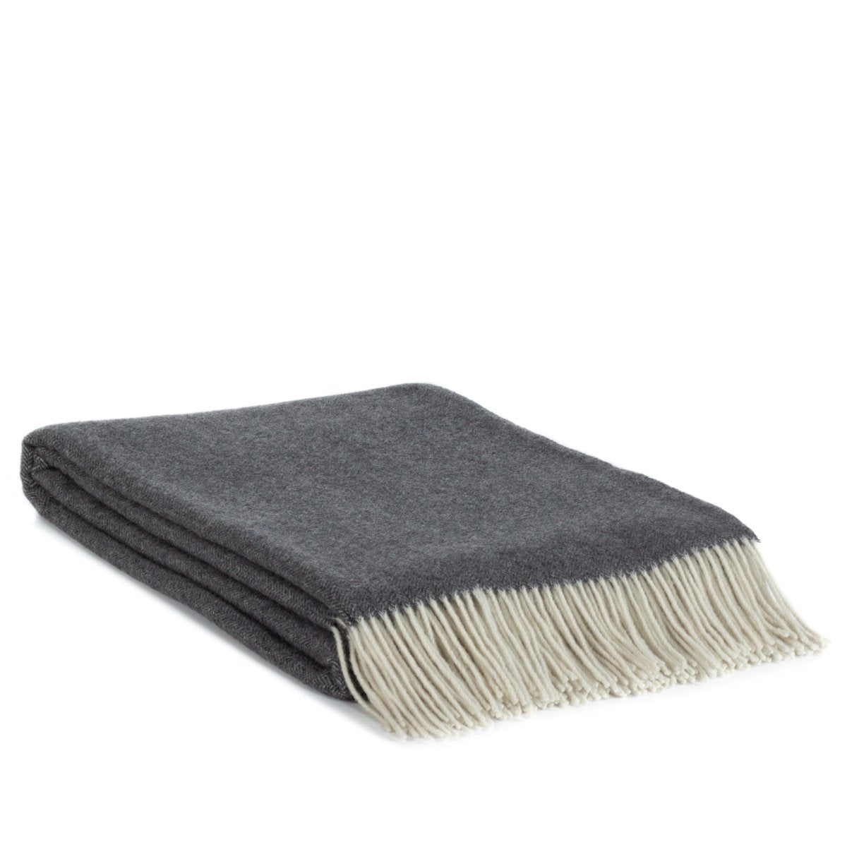 Merino/kasjmier plaid MILANO - donkergrijs