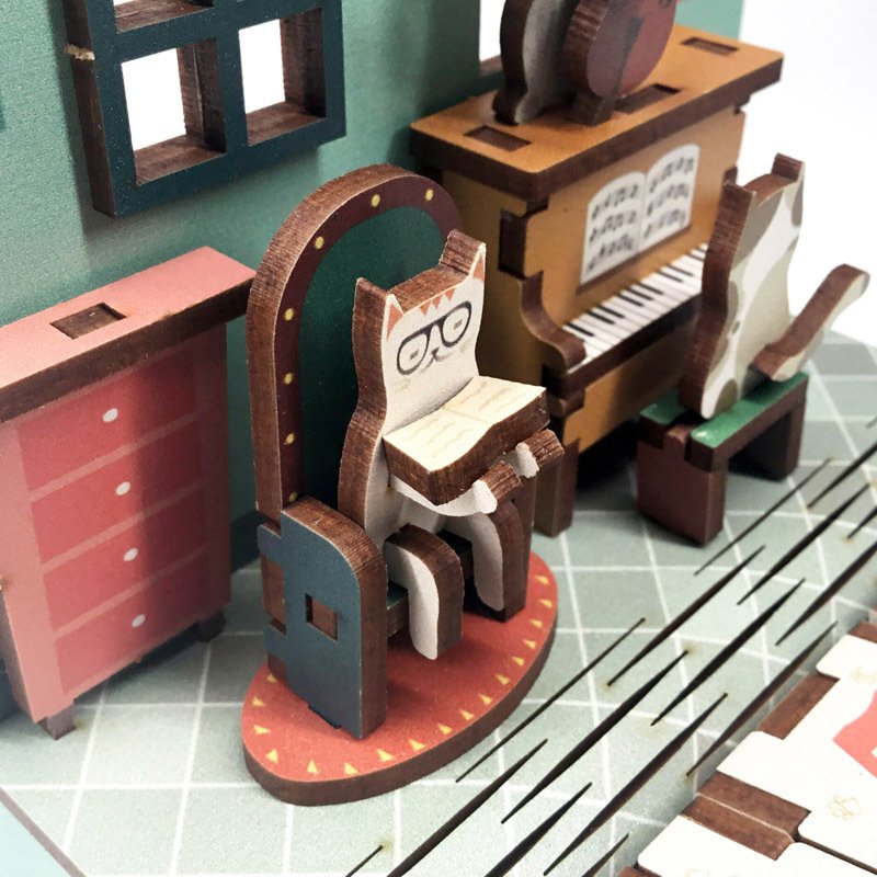 DIY Houten Puzzel Kalender, The Cats Musical, Tone-Cheer, TQ004, 10,4x8,9x13,3cm