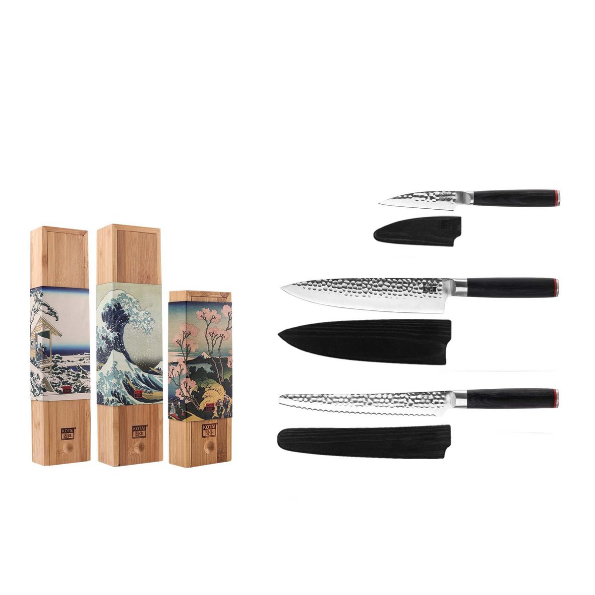 Messenset - The Essential Set: 3 messen (schilmesje + gyuto + broodmes)