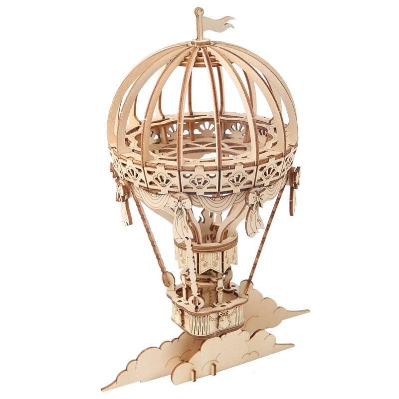 3D Houten Puzzel Hot Air Ballon, Robotime, TG406, 15,5x10,4x20,8cm