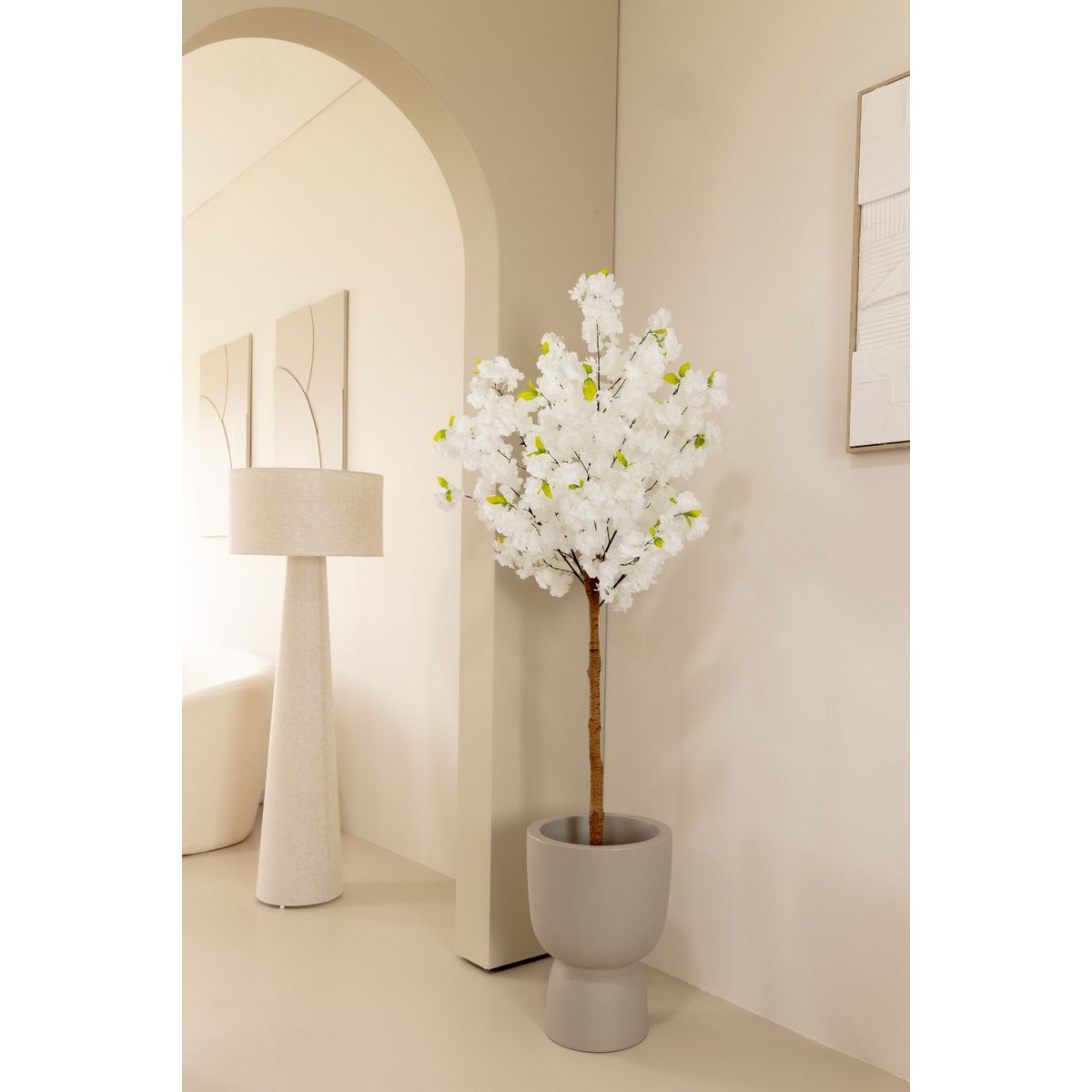 Kunst Kersenbloesem 150cm Wit