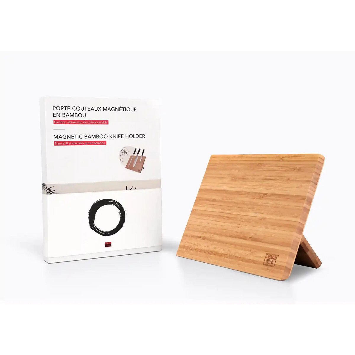 Keukenaccessoires - KOTAI magnetische bamboe messenhouder (opvouwbaar) - 30 x 22 cm