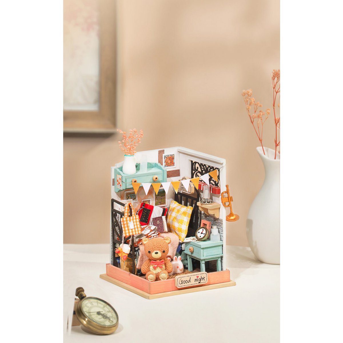 DIY Huisje Sweet Dream Bedroom, Robotime, DS016, 7x7x10,5cm