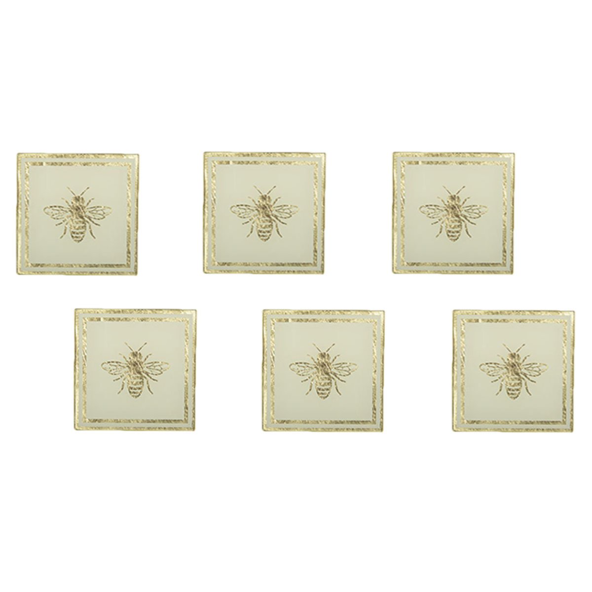 SET VAN 6 BIJEN ONDERZETTERS