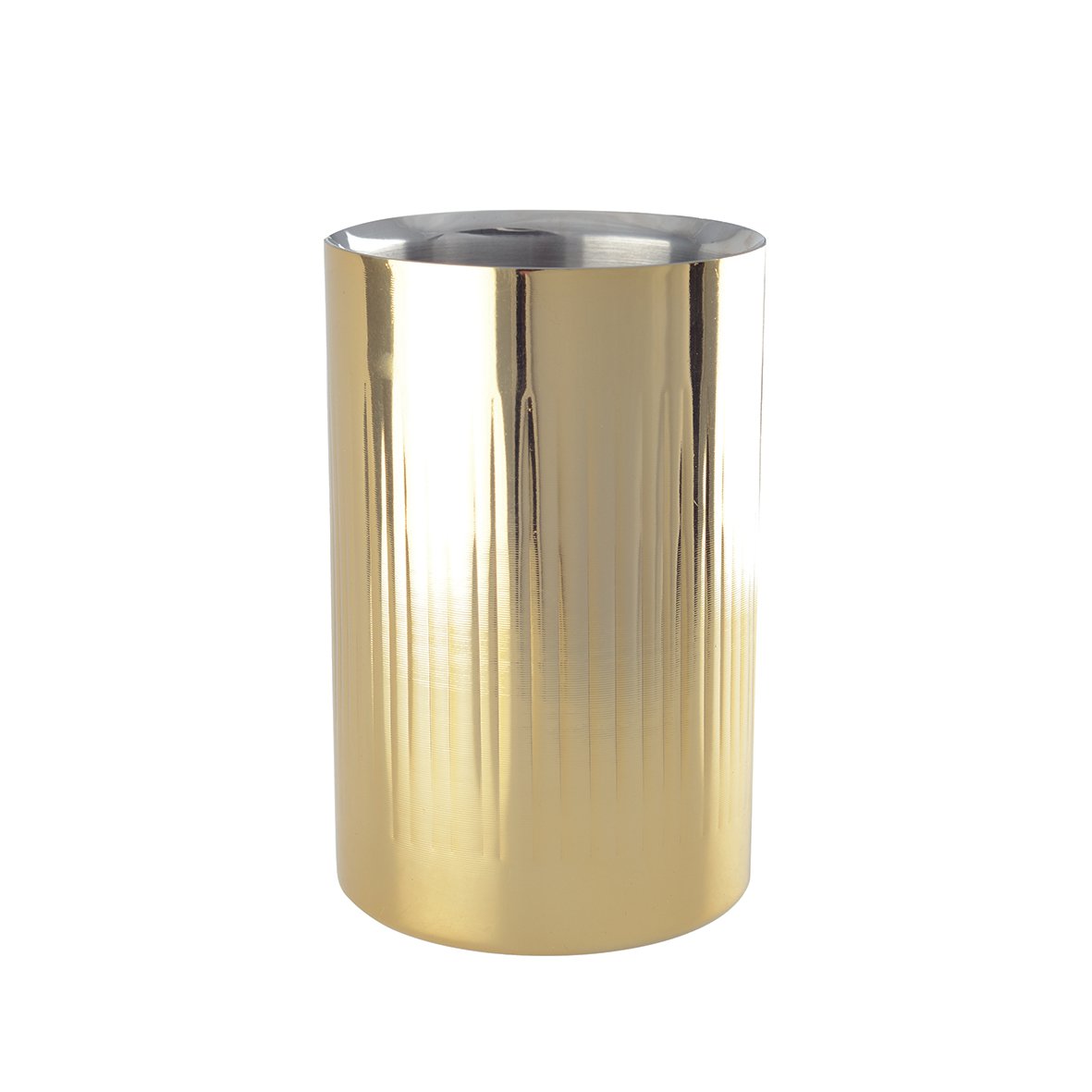 GOUD WIJNKOELER MET GERIBBEL PATROON