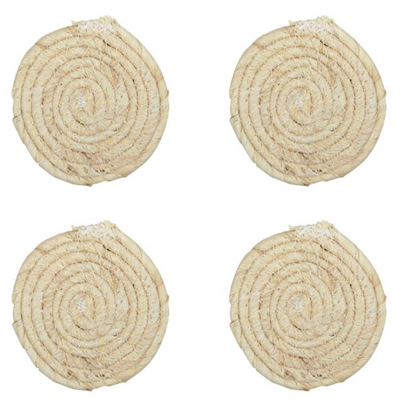 SET VAN 4 RONDE TOUW ONDERZETTERS