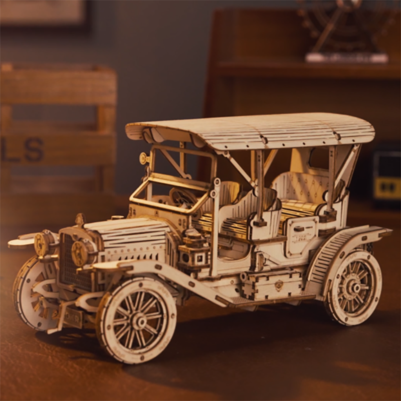 Houten Puzzel 3D Vintage Car, Robotime, MC801, 19x9,2x11,5cm