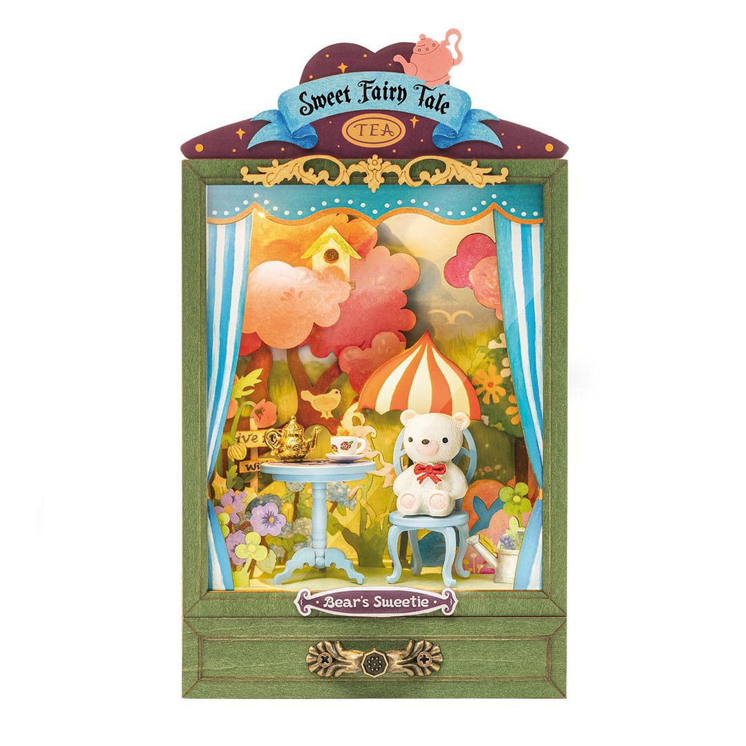 DIY Poppenhuis Bear's Sweetie, Robotime, DS024, 10,4x8,2x17,8cm