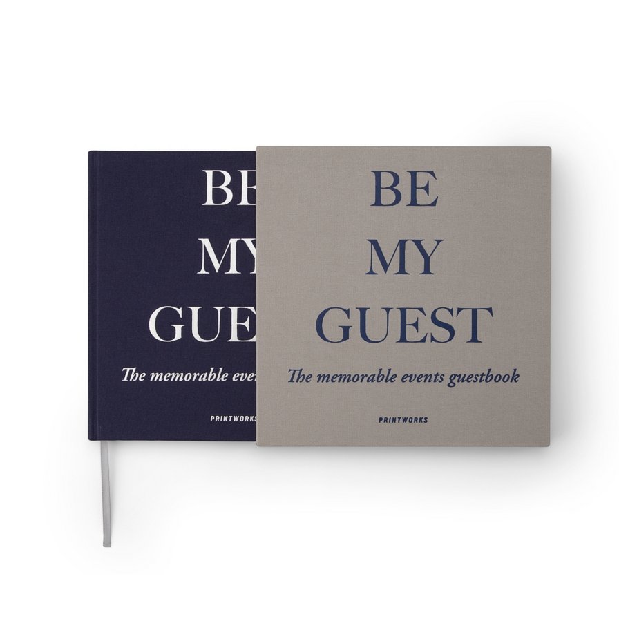 Printworks Gastenboek - Grijs/Navy
