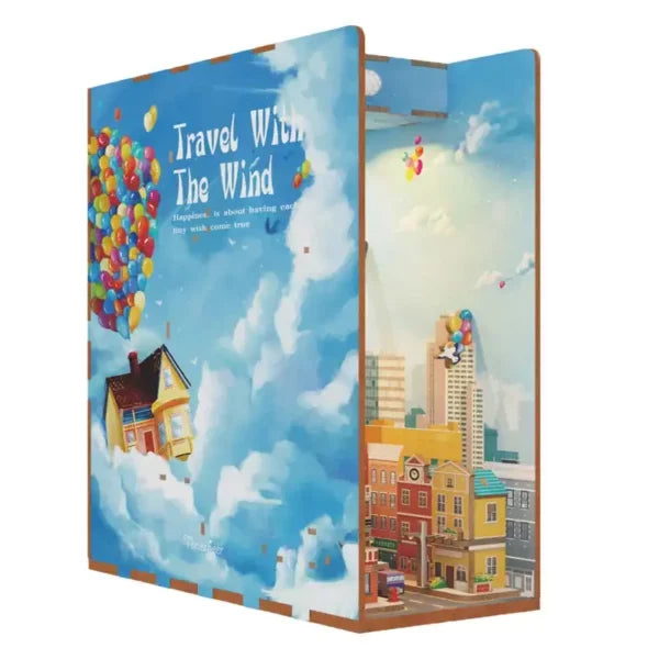 DIY Book Nook Boekensteun Travel With The Wind Boekensteun, Tone-Cheer, TQ126, 18,2x8x24,5cm