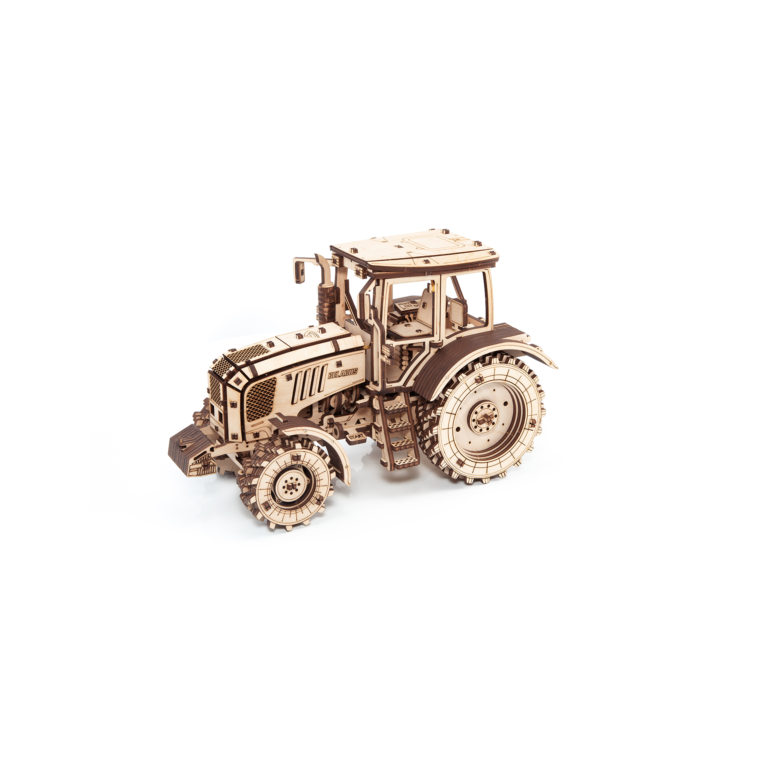 Eco Wood Art 3D Mechanische Puzzel Tractor Belarus 2022, 0877, 28,2x13,6x17,5cm