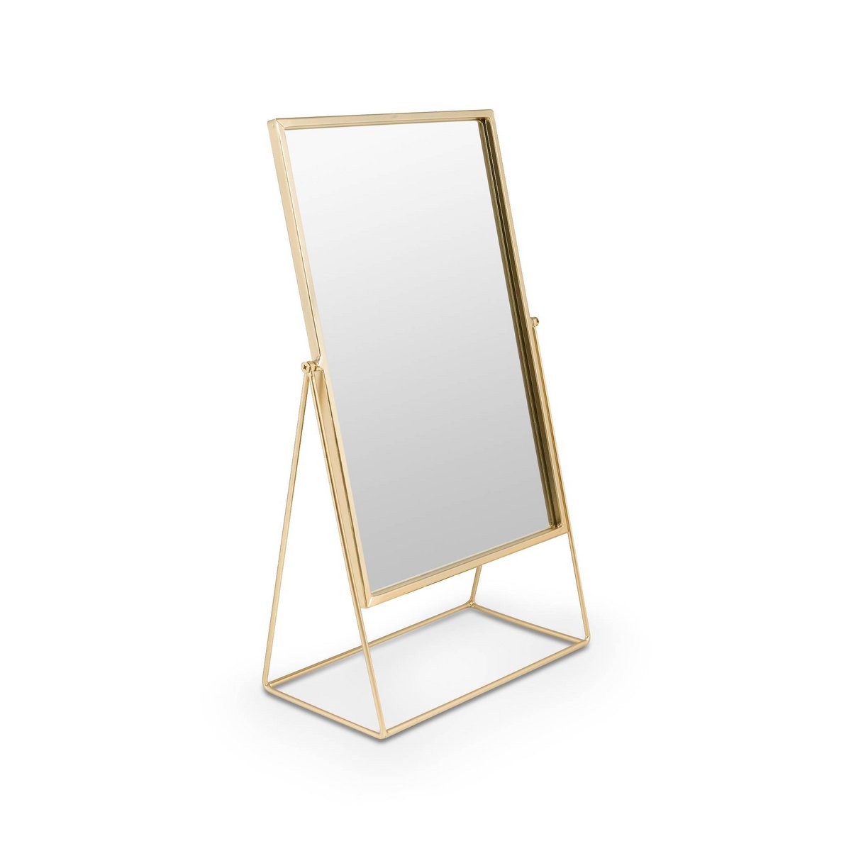 Spiegel Rechthoekig op Standaard Goud 26.5x42.7x14cm