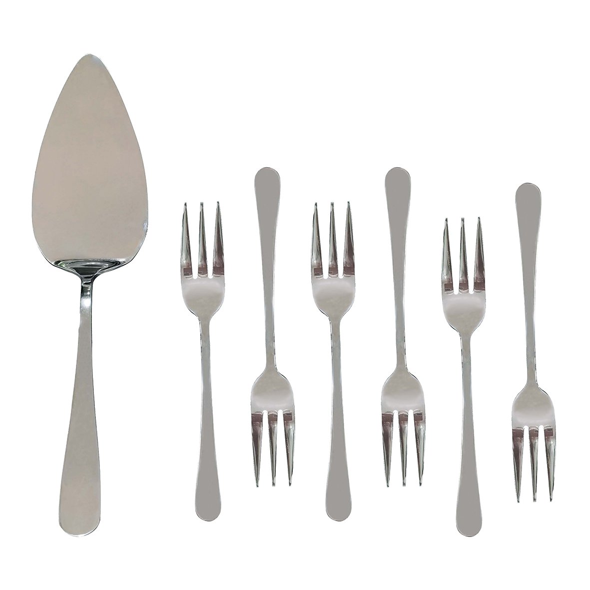 SET VAN 7 ZILVEREN GEBAKSTUKJES