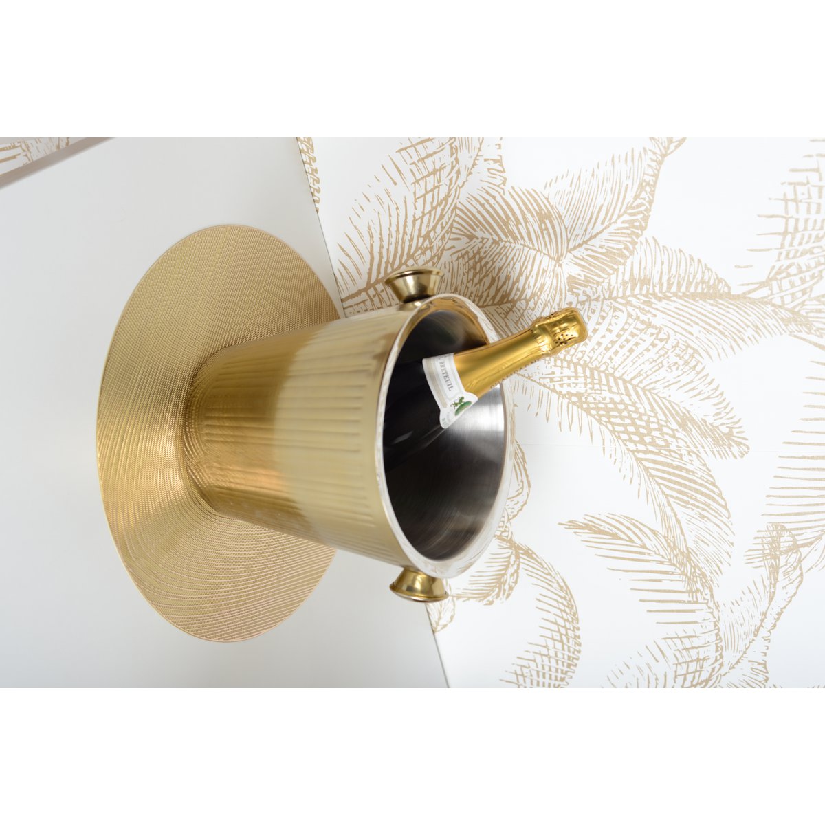 GOUDEN CHAMPAGNE EMMER MET GERIBBEL PATROON