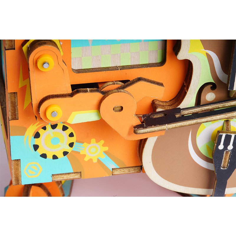 Muziekdoos Hout DIY 3D Puzzel Little Performer, Robotime, AMD53, 12,1×9,1×16,7 cm