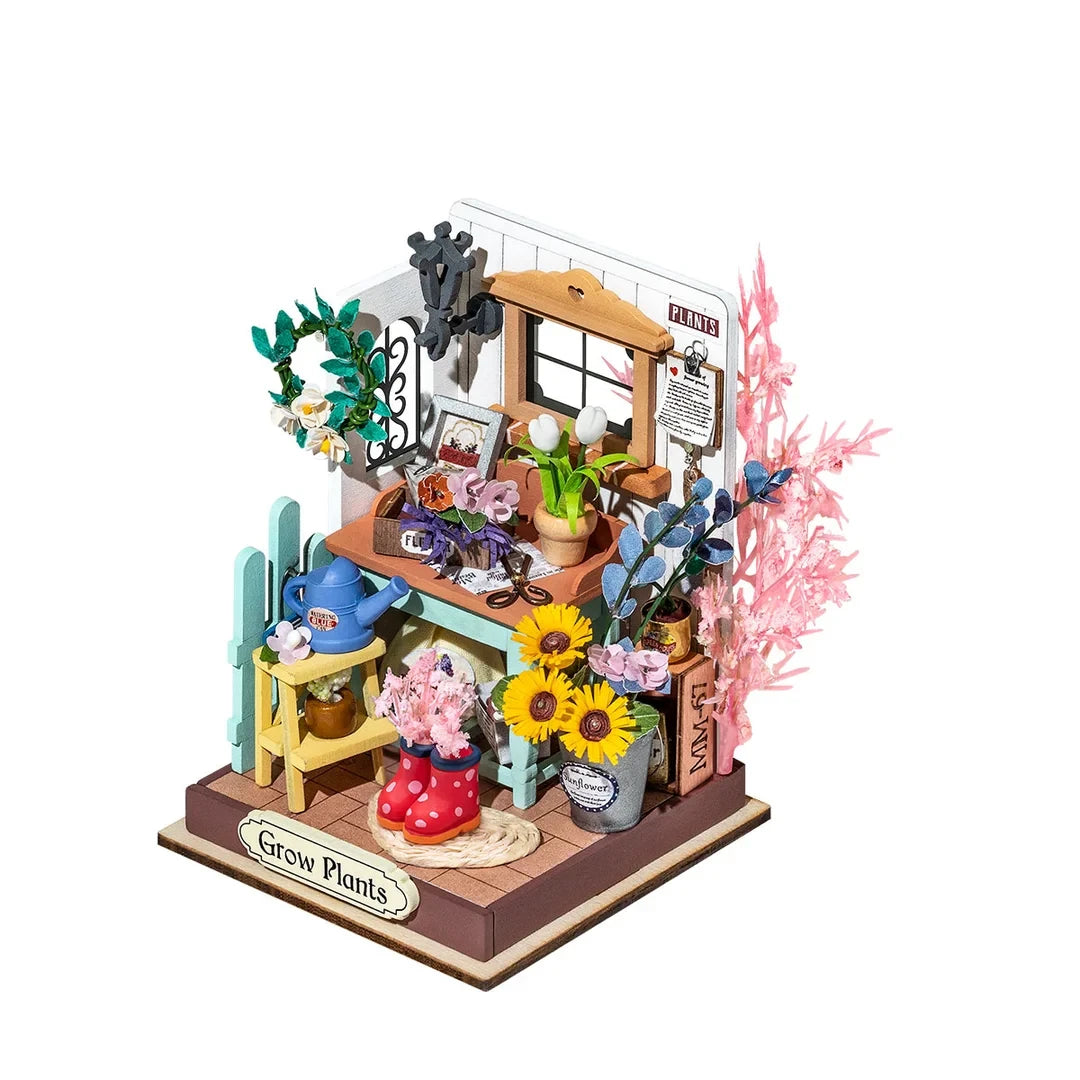 DIY Huisje Dreaming Terrace Garden, Robotime, DS030, 9x9x9,6cm
