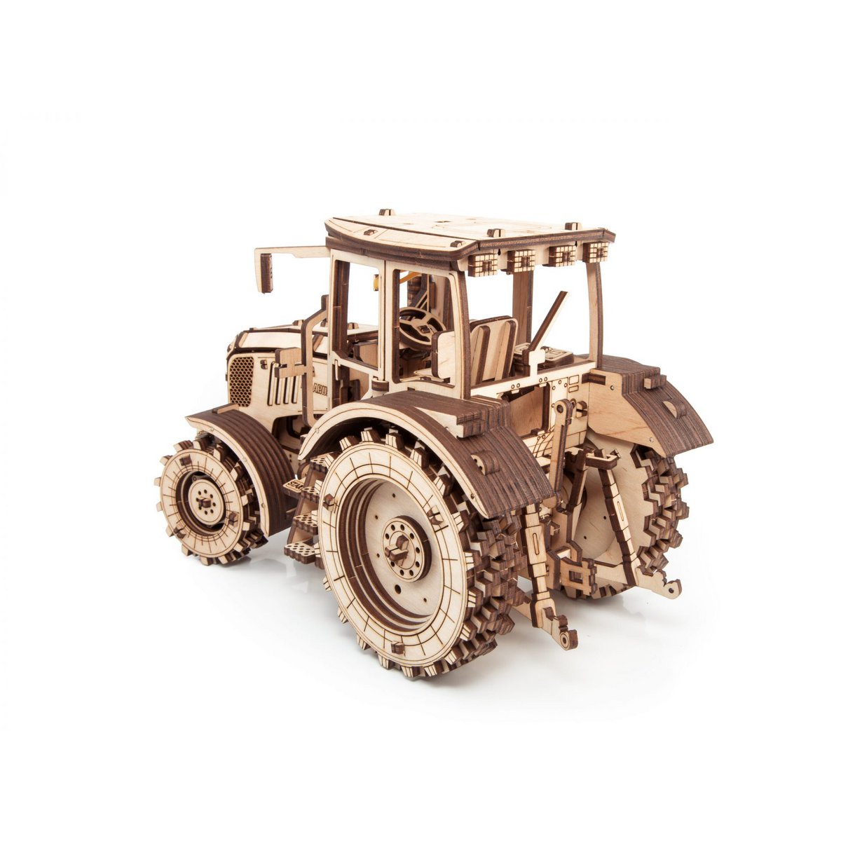 Eco Wood Art 3D Mechanische Puzzel Tractor Belarus 2022, 0877, 28,2x13,6x17,5cm