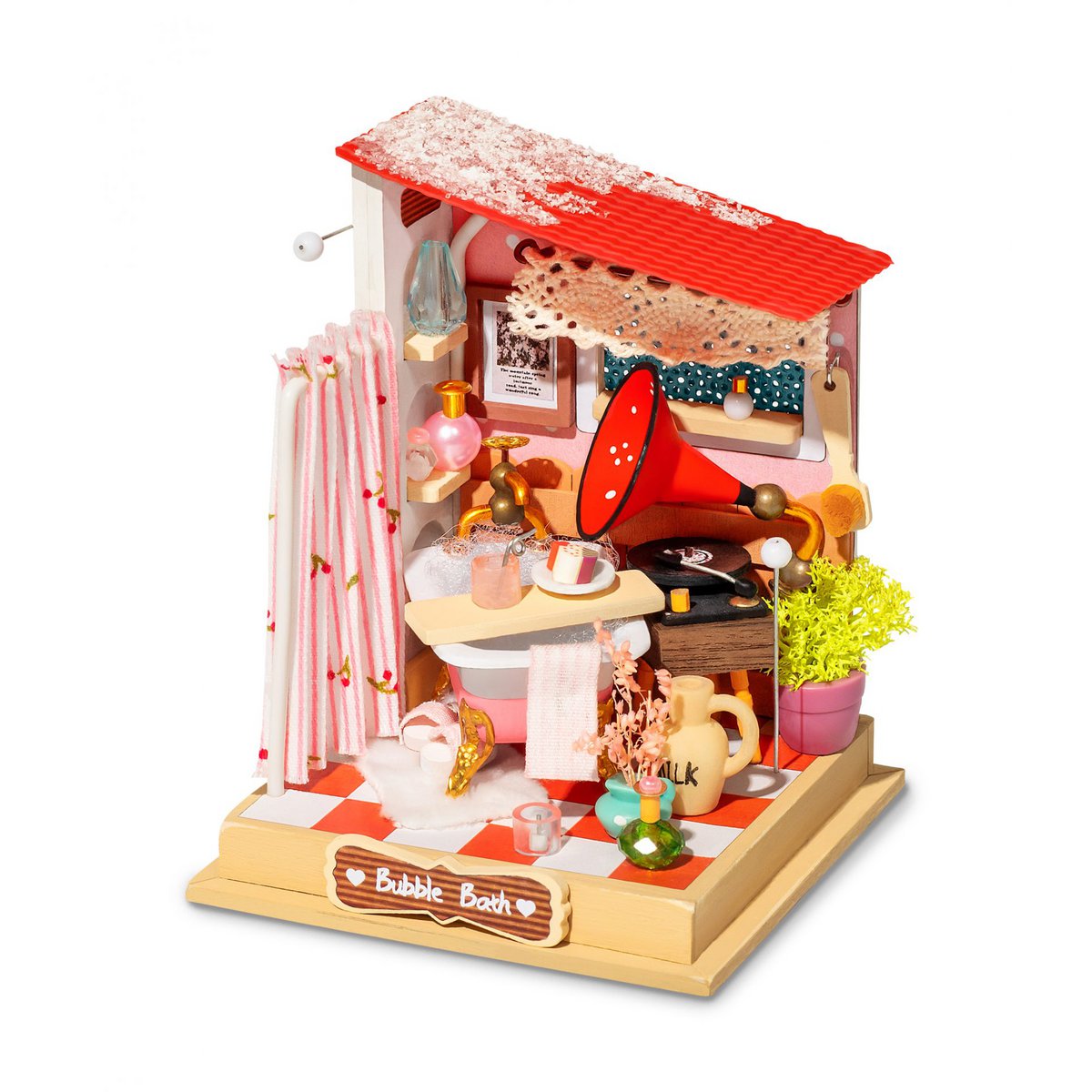 DIY Huisje Bubble Bath Bathroom, Robotime, DS018, 7x7x9cm
