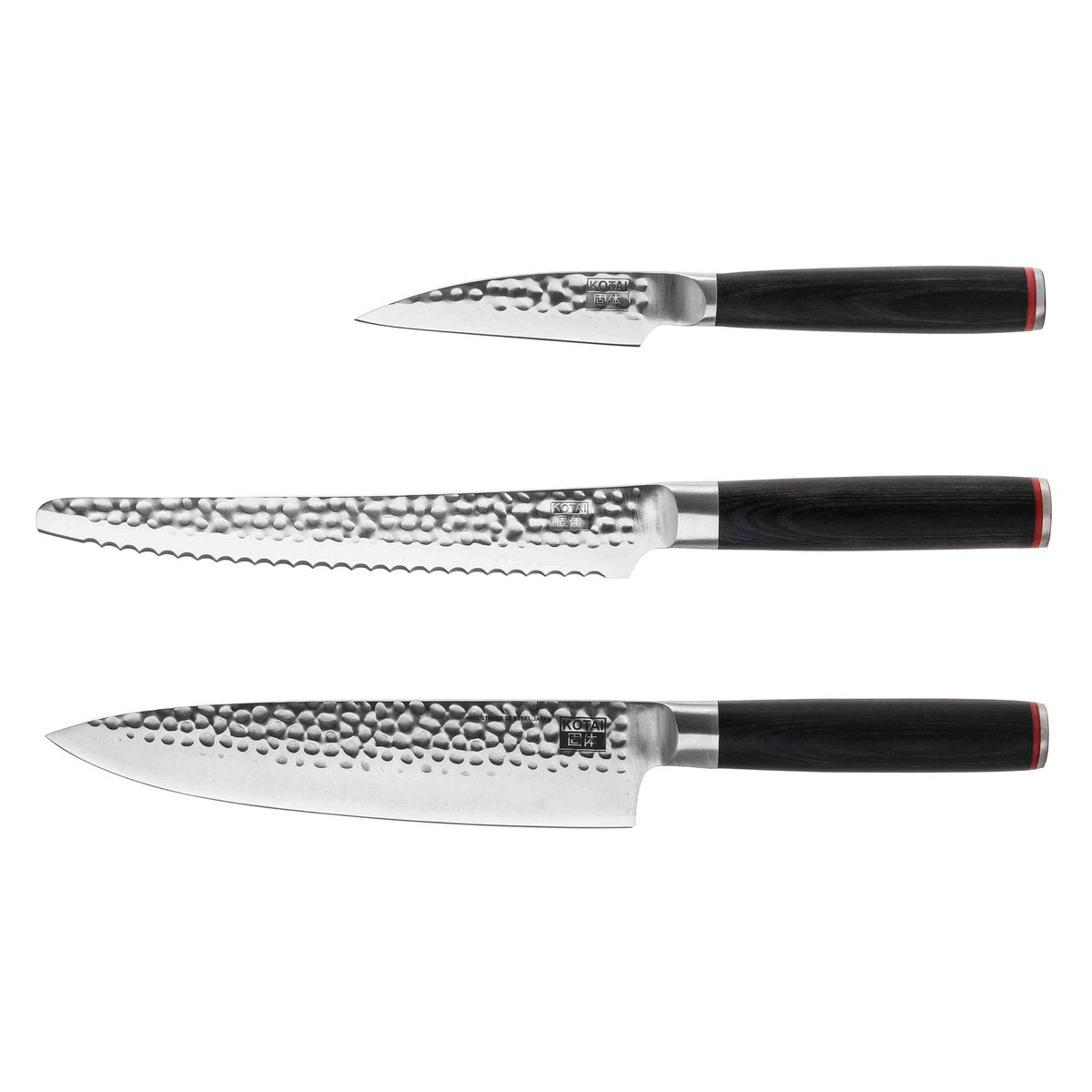 Messenset - The Essential Set: 3 messen (schilmesje + gyuto + broodmes)