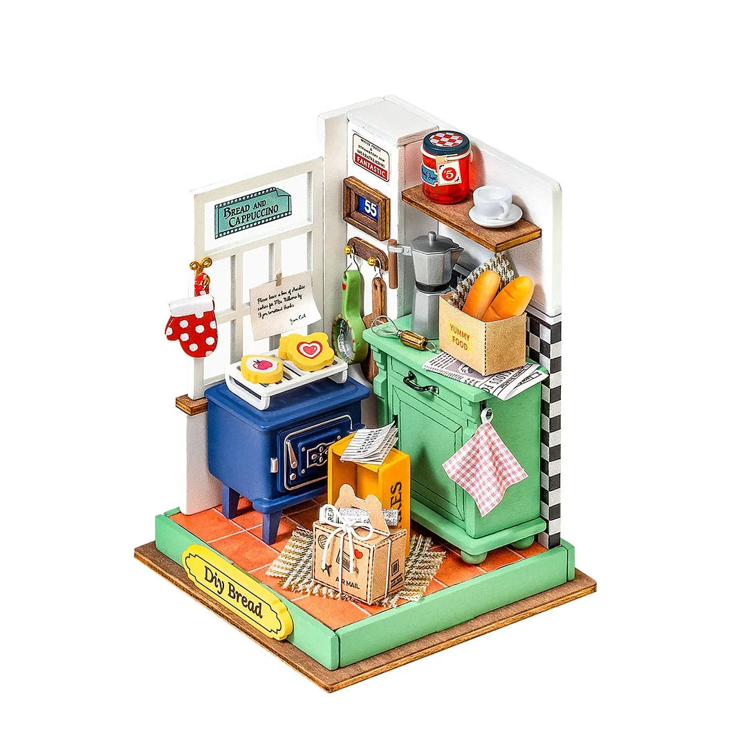 DIY Huisje Afternoon Baking Time, Robotime, DS029, 7x7x9,5cm