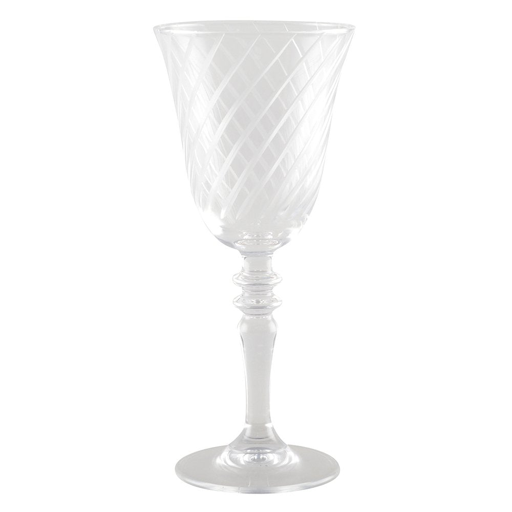 GESTREEPTE WIJNGLAZEN H20CM - SET VAN 6